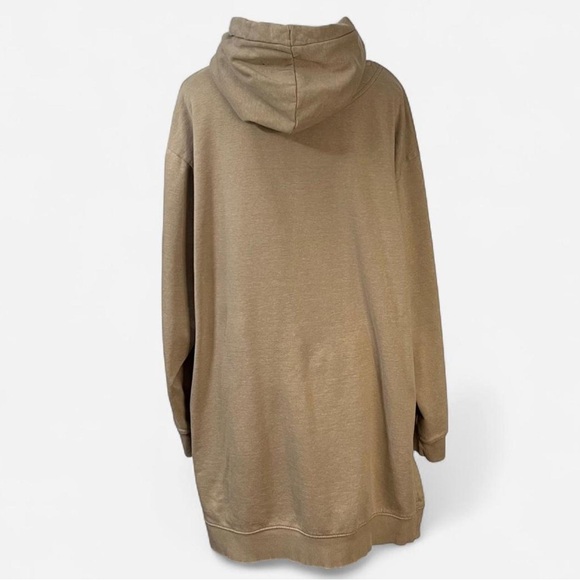 H&M Beige pullover oversized hoodie Size Large - Picture 2 of 5